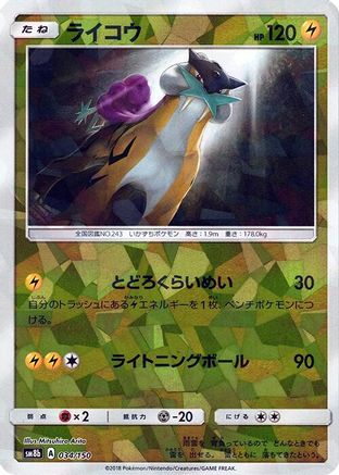 Raikou (Mirror Holofoil) 034/150 [SM8b GX Ultra Shiny] Holofoil (Japanese)