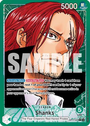Shanks (020) (Alternate Art) [The World's Strongest Warriors] Leader