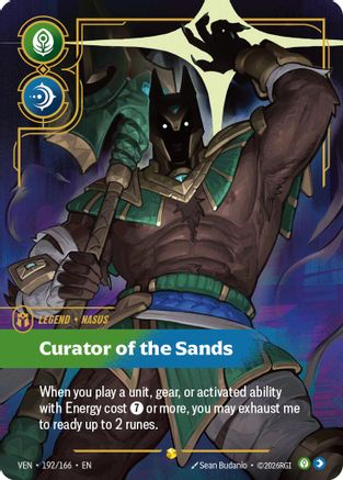 Nasus - Curator of the Sands (Overnumbered) (192/166) [Vendetta] Foil