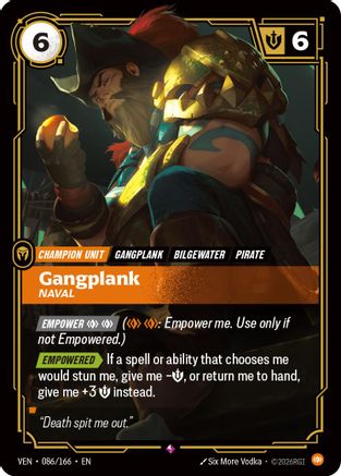 Gangplank, Naval (086/166) [Vendetta] Foil