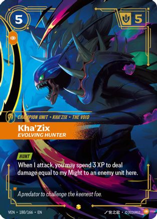 Kha'Zix, Evolving Hunter (180/166) [Vendetta] Foil