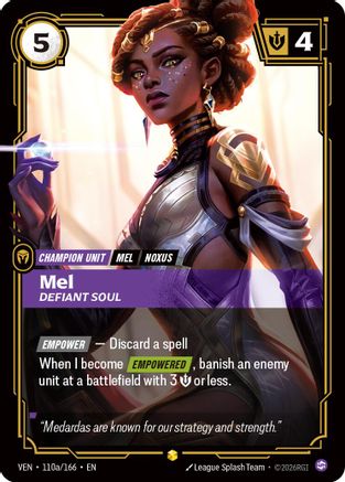 Mel, Defiant Soul (Alternate Art) (110a/166) [Vendetta] Foil