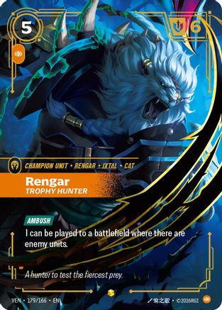 Rengar, Trophy Hunter (179/166) [Vendetta] Foil