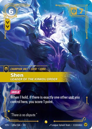 Shen, Leader of the Kinkou Order (Alternate Art) (138a/166) [Vendetta] Foil
