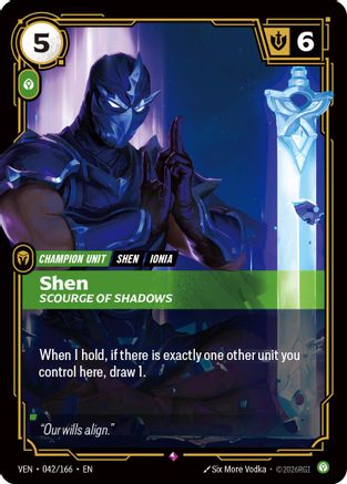 Shen, Scourge of Shadows (042/166) [Vendetta] Foil