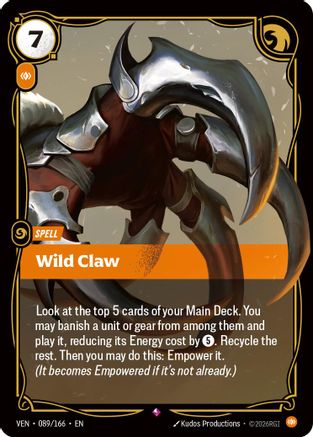 Wild Claw (089/166) [Vendetta] Foil
