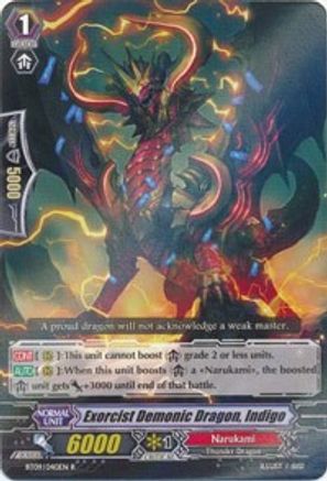 Exorcist Demonic Dragon, Indigo (BT09/040EN) [Clash of Knights & Dragons]