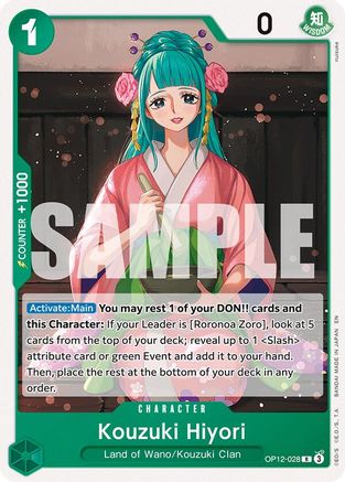 Kouzuki Hiyori [Starter Deck 32: GREEN Roronoa Zoro] Rare