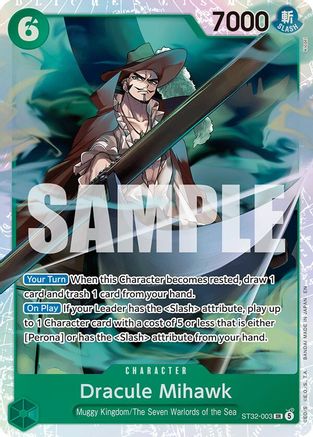 Dracule Mihawk [Starter Deck 32: GREEN Roronoa Zoro] Super Rare