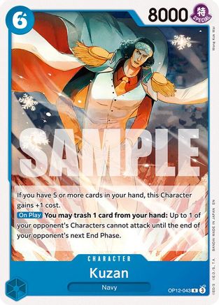 Kuzan (OP12-043) [Starter Deck 33: BLUE Kuzan] Rare