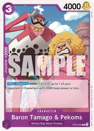 Baron Tamago & Pekoms [Starter Deck 34: PURPLE Charlotte Katakuri] Common