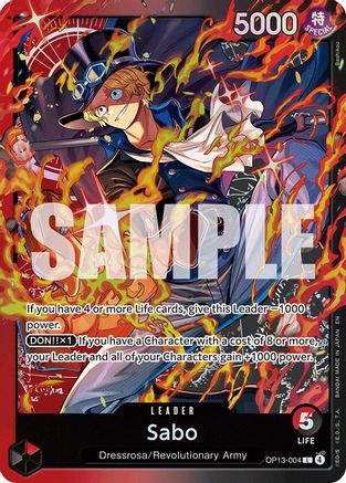 Sabo (OP13-004) [Starter Deck 35: RED/BLACK Sabo] Leader