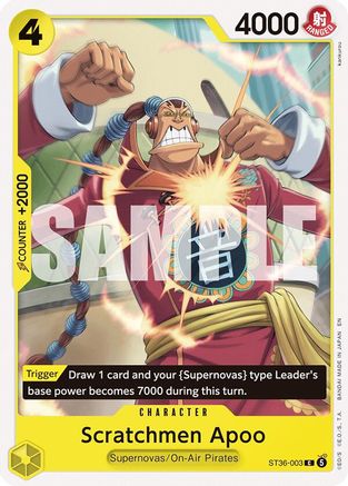 Scratchmen Apoo [Starter Deck 36: YELLOW Eustass"Captain"Kid] Common