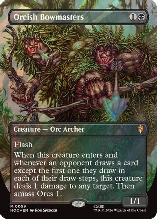 Orcish Bowmasters (Borderless) (Surge Foil) (HOC-059) - The Hobbit: Eternal-Legal Foil