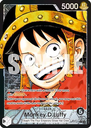 Monkey.D.Luffy (079) (Alternate Art) [The World's Strongest Warriors] Leader