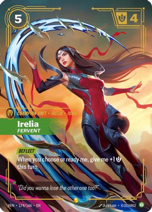 Irelia, Fervent (Overnumbered) (174/166) [Vendetta] Foil
