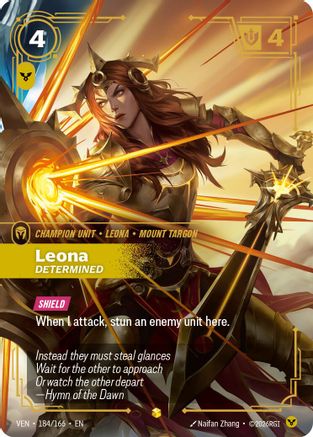 Leona, Determined (184/166) [Vendetta] Foil