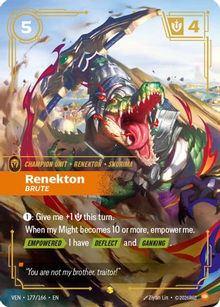Renekton, Brute (Overnumbered) (177/166) [Vendetta] Foil