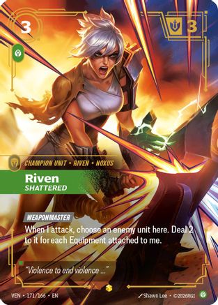 Riven, Shattered (Overnumbered) (171/166) [Vendetta] Foil
