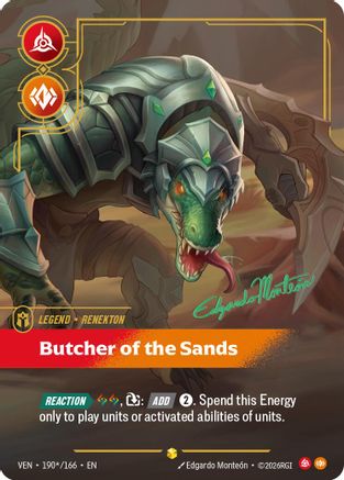 Renekton - Butcher of the Sands (Signature) (190*/166) [Vendetta] Foil