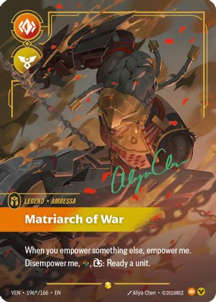 Ambessa - Matriarch of War (Signature) (196*/166) [Vendetta] Foil