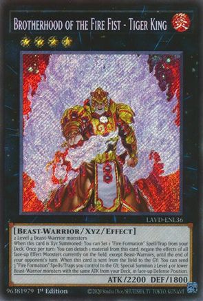 Brotherhood of the Fire Fist - Tiger King [LAVD-ENL36] Secret Rare