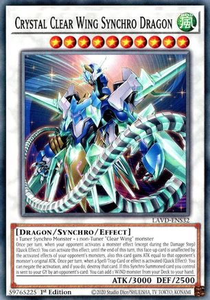 Crystal Clear Wing Synchro Dragon [LAVD-ENS32] Common