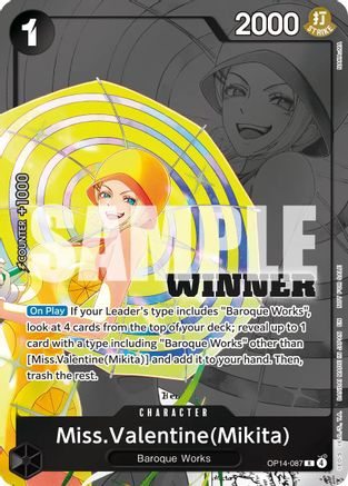 Miss.Valentine(Mikita) (Winner Pack 2026 Vol. 3) [One Piece Promotion Cards] Rare