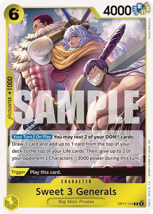 Sweet 3 Generals [The World's Strongest Warriors] Rare