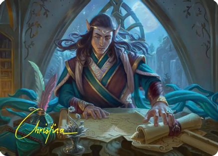 Elrond, Moon-Reader Art Card (Gold-Stamped Signature) (ASHOB-009) - Art Series: The Hobbit