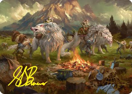 Mount Gundabad Mobilizes Art Card (Gold-Stamped Signature) (ASHOB-054) - Art Series: The Hobbit