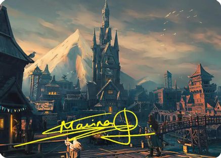 Lake-town Art Card (Gold-Stamped Signature) (ASHOB-024) - Art Series: The Hobbit