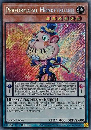 Performapal Monkeyboard (Secret Rare) [LAVD-ENO04] Secret Rare