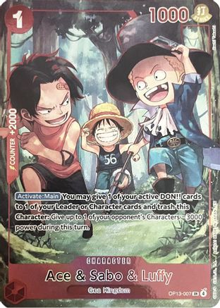 Ace & Sabo & Luffy (English Version 3rd Anniversary Set) [One Piece Promotion Cards] Super Rare