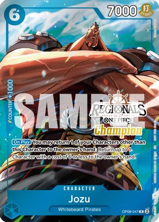 Jozu (Regionals Champion Card Set 26-27 Vol.2) [One Piece Promotion Cards] Rare