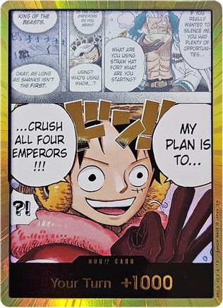 DON!! Card (Alternate Art) (Gold) [The World's Strongest Warriors] DON!!