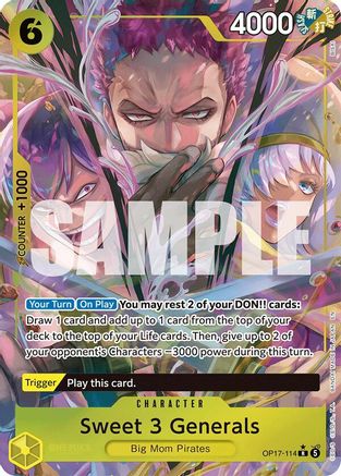 Sweet 3 Generals (Alternate Art) [The World's Strongest Warriors] Rare