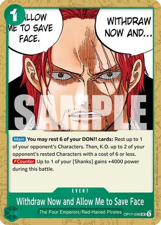 Withdraw Now and Allow Me to Save Face [The World's Strongest Warriors] Uncommon