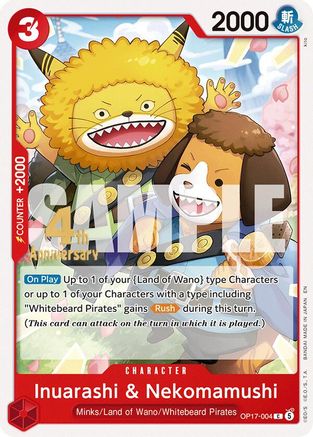Inuarashi & Nekomamushi [The World's Strongest Warriors Release Event Cards] Common