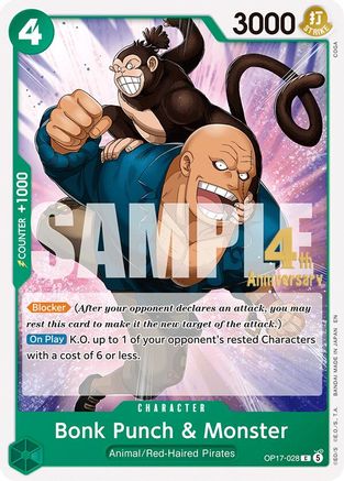 Bonk Punch & Monster [The World's Strongest Warriors Release Event Cards] Common