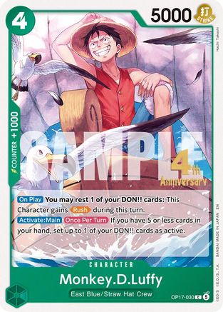 Monkey.D.Luffy (030) [The World's Strongest Warriors Release Event Cards] Common