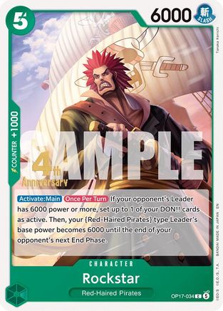 Rockstar [The World's Strongest Warriors Release Event Cards] Common