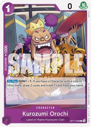 Kurozumi Orochi [The World's Strongest Warriors Release Event Cards] Common