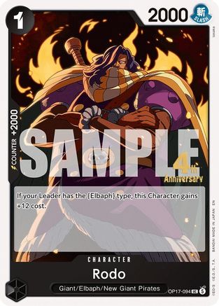 Rodo [The World's Strongest Warriors Release Event Cards] Uncommon