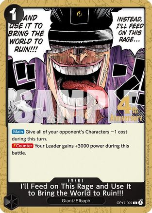 I'll Feed on This Rage and Use It to Bring the World to Ruin!!! [The World's Strongest Warriors Release Event Cards] Common