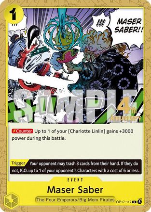 Maser Saber [The World's Strongest Warriors Release Event Cards] Common