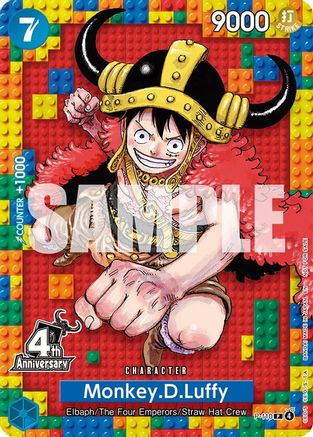 Monkey.D.Luffy (4th Anniversary) [One Piece Promotion Cards] Promo
