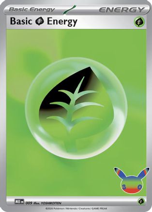 Basic Grass Energy (30th Celebration) 009 [MEE Mega Evolution Energies] (Holofoil)