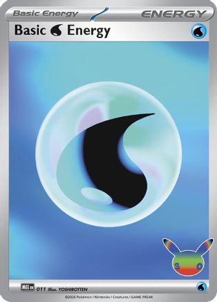Basic Water Energy (30th Celebration) 011 [MEE Mega Evolution Energies] (Holofoil)