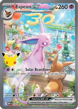 Espeon ex (30th Celebration) 108 [ME Mega Evolution Promo] (Holofoil)